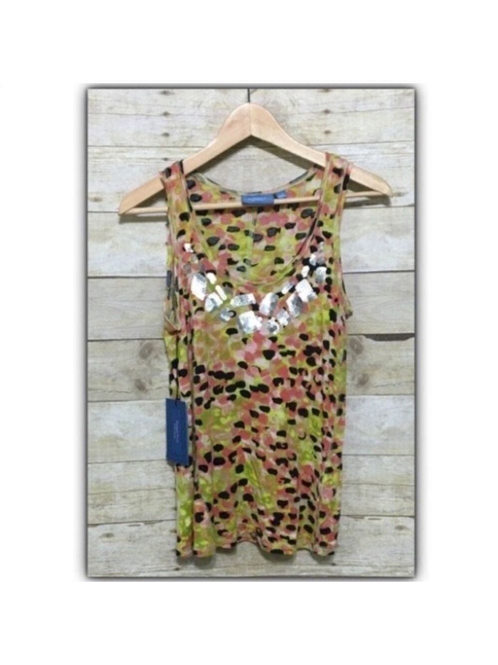 Simply Vera Vera Wang sequin trim tank petite XS